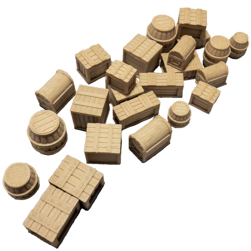 Extruded Gaming Pine Crates Barrels and Chests - Image 1